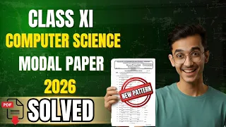Class 11 Computer Science Modal Paper 2026 Solved Karachi board