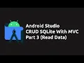 How to Make CRUD App in Android Studio Java Using SQLite Part 3 - Read Data