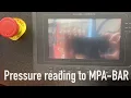 Pressure Reading from MPA to Bar or PSI on speed compressor