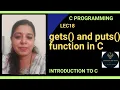 Lec18 gets and puts function in C