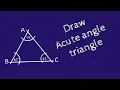 How to draw an acute angle triangle with protractor SHSIRCLASSES