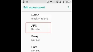 Black Wireless APN Settings for Android