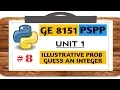 GE 8151 PSPP NOTES - 8 ILLUSTRATIVE PROBLEM