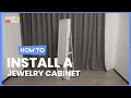 How to Install the 360 Rotatable 2-in-1 Lockable Jewelry Cabinet HW64483