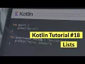 Kotlin Tutorial Using Lists