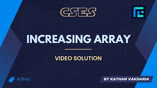 Increasing Array Solution CSES Problemset Introductory Problems