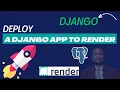 Deploy a Django web app to a Render live server with PostgreSQL