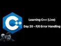 Day 20 Learning C To Become a Better Programmer with no AI C Error Handling