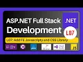 ASP NET Full Stack Development Series L07 Add FE Javascripty Library