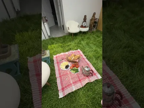Evin içini çimle kaplattım