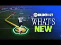 What s New in Madden 27