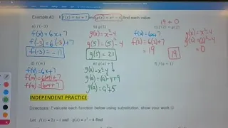 Lesson - Functional Notation and Evaluating Functions