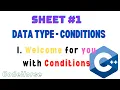 ICPC Assiut Sheet Data type - Conditions I Welcome for you with Conditions codehorse