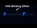 Text Animation Effect Using CSS Text Blinking Effect CSS