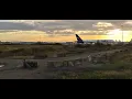 FedEx plane Richmond at sunset
