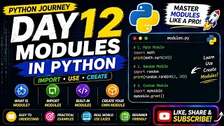 Python Day 12 Modules in python Import Module tutorial