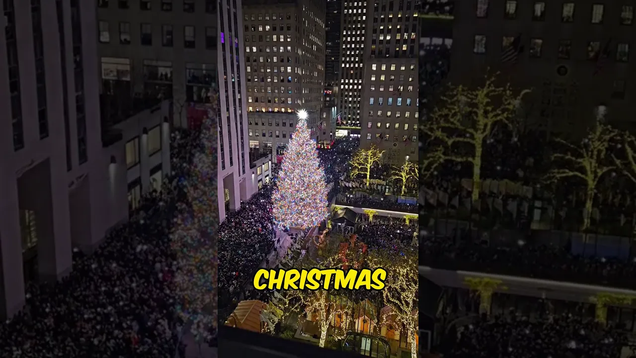 Rockefeller Center Christmas Tree: A Glittering Tradition #christmas #rockefellercenter #shorts #omg poster