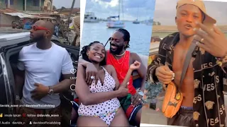 fans embarrass davido in stage portable surprise wife adekunle gold