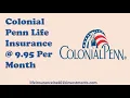 Colonial Penn Life Insurance 9 95 Per Month Review
