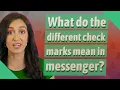 What do the different check marks mean in messenger