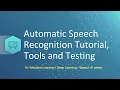 Auto Speech Recognition Tutorial Tools Testing OpenAI Whisper Nvidia Conformer SR Deepgram Sps