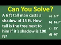 A 6ft Man s 15ft Shadow Reveals the Height of a Tree with a 100ft Shadow