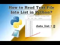 How to Read Text File Into List in Python