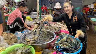 4K cinematic - Buy river shrimp for cooking | Yummy river shrimp curry recipe