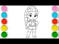 Coloring Huntrix Golden KPop Demon Hunters Coloring Pages