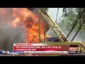 Three displaced after fire damages building multiple trees in Coachella