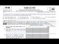 IRS Form 1116 walkthrough Foreign Tax Credit