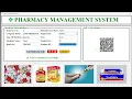 Pharmacy Management System Using Python - Tkinter GUI