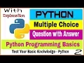 Python - Multiple choice questions and answers with Explanation