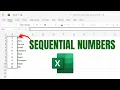 How to Create Sequential Numbers in Excel Auto Numbering