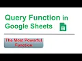 Google Sheets QUERY Function Tutorial-SELECT WHERE with multi conditions Live 2021 in Hindi Part 1