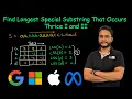 Find Longest Special Substring That Occurs Thrice I and II Leetcode 2982 Leetcode 2981
