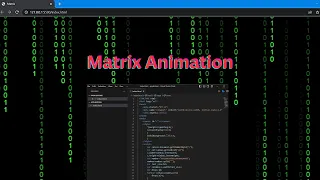 Matrix animation with HTML CSS and Javascript - No talking