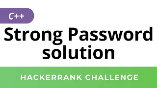 HackerRank Solution Strong Password in C