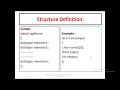 CPS Module 5 Structure definition declaration initialization array structure nesting - PART 17