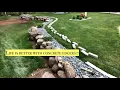Installing concrete edgers with landscape stone