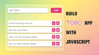 How to Create To-Do List App Using HTML CSS And Javascript Javascript Beginners Tutorial