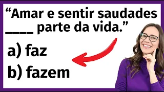 ✅ TESTE de CONCORDÂNCIA VERBAL! Quantos PONTOS você faz? 💯