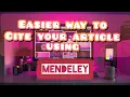 Download Lagu How to cite an article using MENDELEY without uploading pdf?🤔 || mendeley tutorial #mendeley