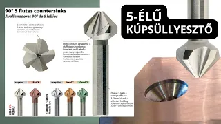 Ötélű kúpsüllyesztő Hardox 500HB