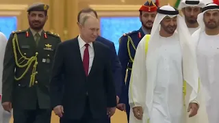 Sheikh Mohammed Bin Zayed Al Nahyan UAE President Receives Russian President Vladimir Putin 