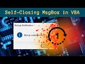 Self-Closing MsgBox in Excel VBA using WScript Shell