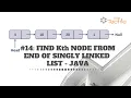 Find Kth Node From End of Singly Linked List - Java WeTechie