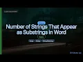 LeetCode 1967 Number of Strings That Appear as Substrings in Word The String Trick C