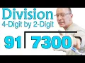 Long Division with 2-Digit Divisor Dividing 4-Digit Numbers by 2-Digit 4th - 5th Grade Maths