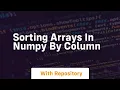sorting arrays in numpy by column